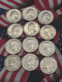 (12) Mixed Date Washington Quarters