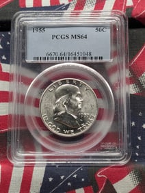 1955-P Ben Franklin Half Dollar, PCGS MS 64 16451048