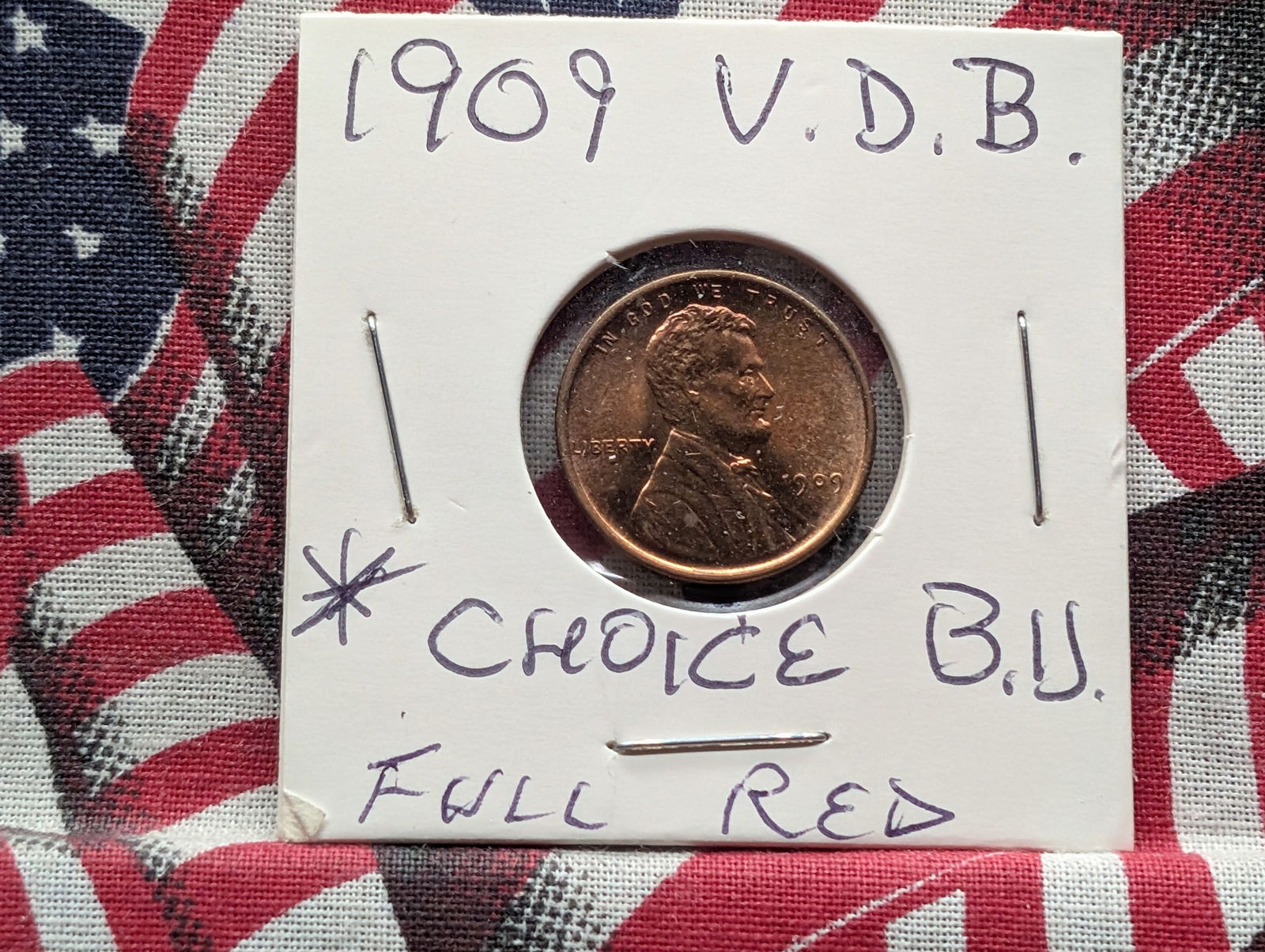 1909 VDB Lincoln Wheat Cent, BU FULL RED (1 of 4)