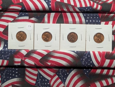 1953-D, 1956-D, 1957, & 1958-D Lincoln Wheat Cents