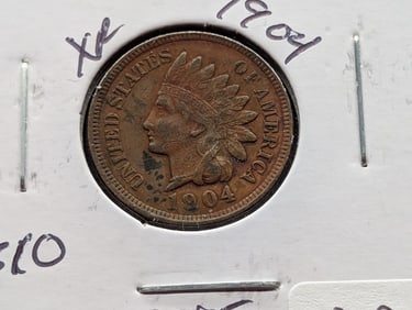 1904 Indian Head Cent - Strong Liberty w/One Diamond