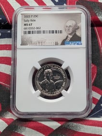 2022-P Sally Ride Washington Quarter, NGC MS 67