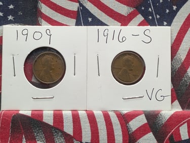 1909 & 1916-S Lincoln Wheat Cents