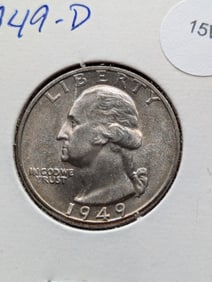 1949-D Washington Quarter - 90% Silver - MS