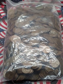 (1,000) 1940s & 1950s Lincoln Wheat Cents