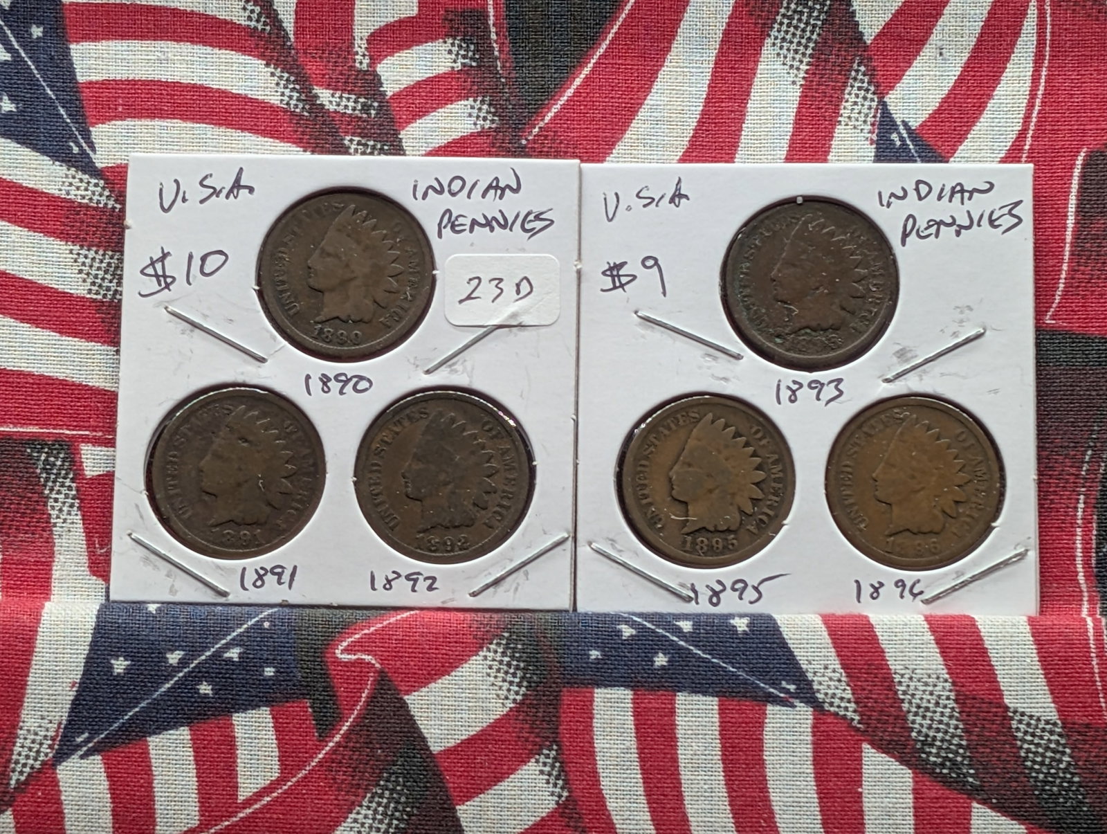 1890, 1891, 1892, 1893, 1895, 1896 Indian Head Cents: 1890, 1891, 1892, 1893, 1895, 1896 Indian Head Cents