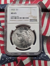 1923 Peace Dollar, Graded MS 63 By NGC 6788788-003