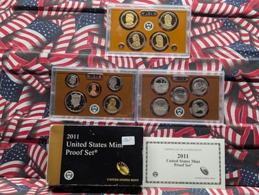 2011-S U.S. Mint 14-Coin Proof Set in OGP with COA - Includes Presidential Dollars & National Parks
