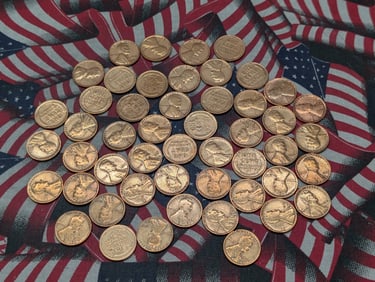 Fifty 1920's Lincoln Wheat Cents