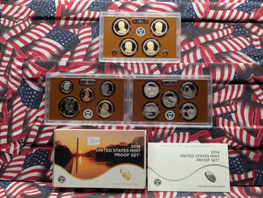 2014-S U.S. Mint 14-Coin Proof Set in OGP with COA - Includes Presidential Dollars & National Parks