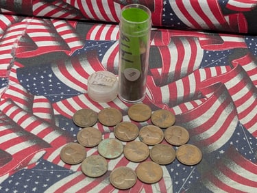 Roll of 1909-1918 Lincoln Wheat Cents - All "P" Mint Marks