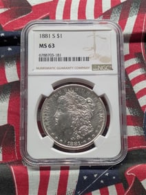 1881-S Morgan Dollar Graded MS 63 By NGC 6788103-181