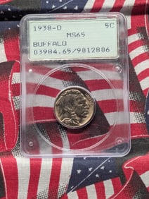 1938-D Buffalo Nickel MS 65 PCGS 9012806
