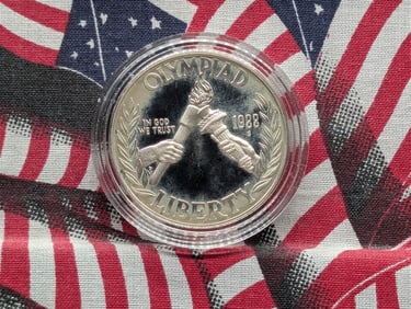 1988-S U.S. Olympiad 90% Silver Dollar - Commemorative Coin