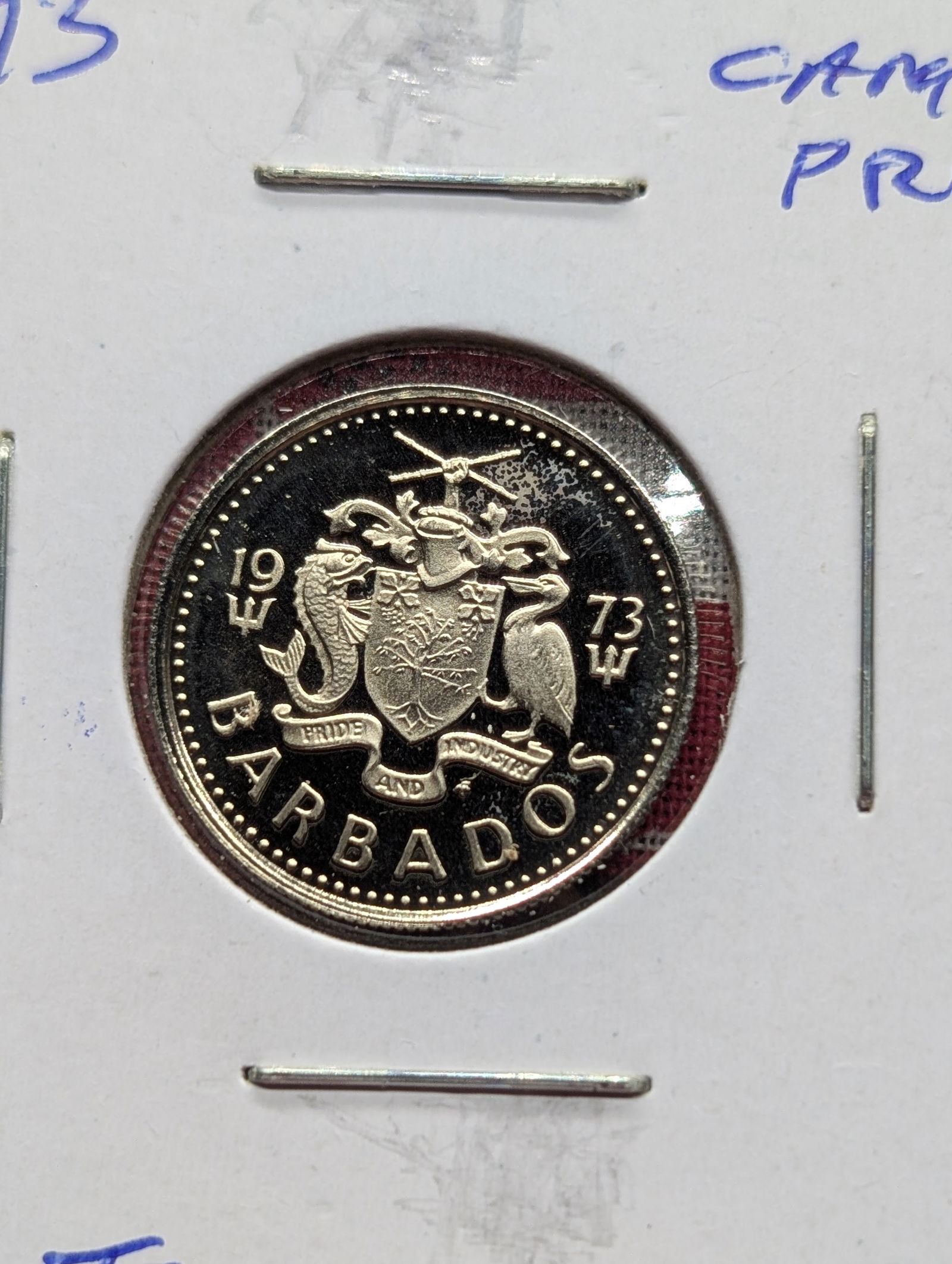 1973 Barbados Ten Cent Cameo Proof (1 of 3)