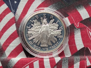 1989-S Bicentennial of the Congress 90% Silver Dollar - Commemorative Coin
