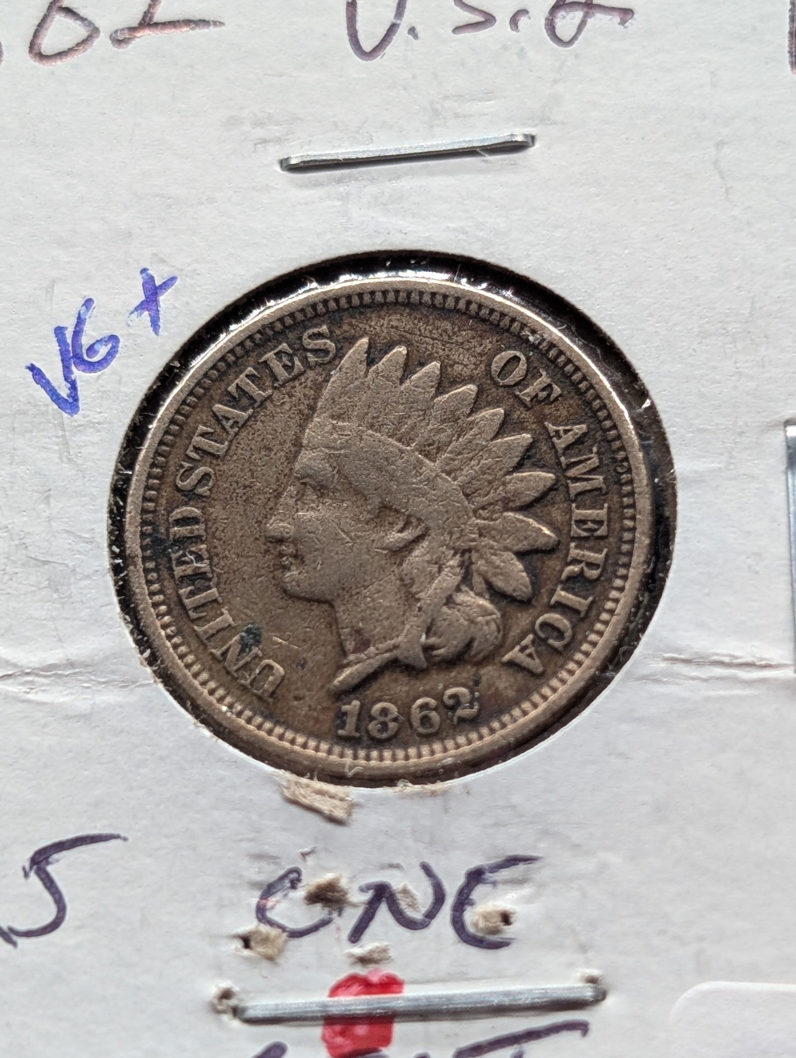 1862 CN Indian Head Cent - Civil War Era! (1 of 3)