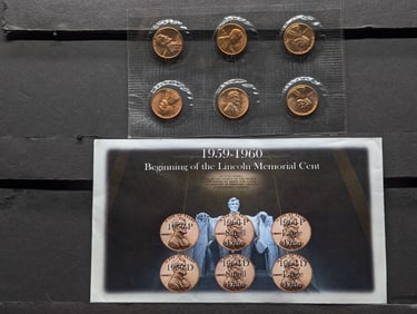 1959-1960 Beginning Of The Lincoln Memorial Cent In OGP