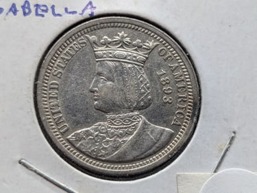 1883 Isabella Quarter 90% Silver Commemorative Coin