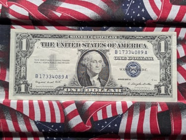 1957-A U.S. $1 Silver Certificate Note, B 17334089 A