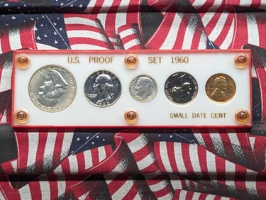 1960-P US Proof Set w/Small Date Cent - Includes Three 90% Silver Coins