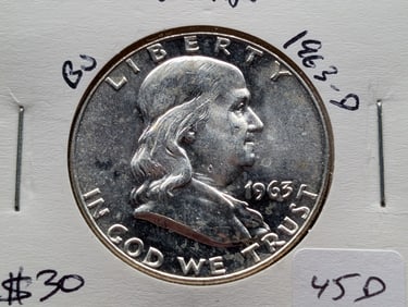 1963-D Silver Franklin Half Dollar