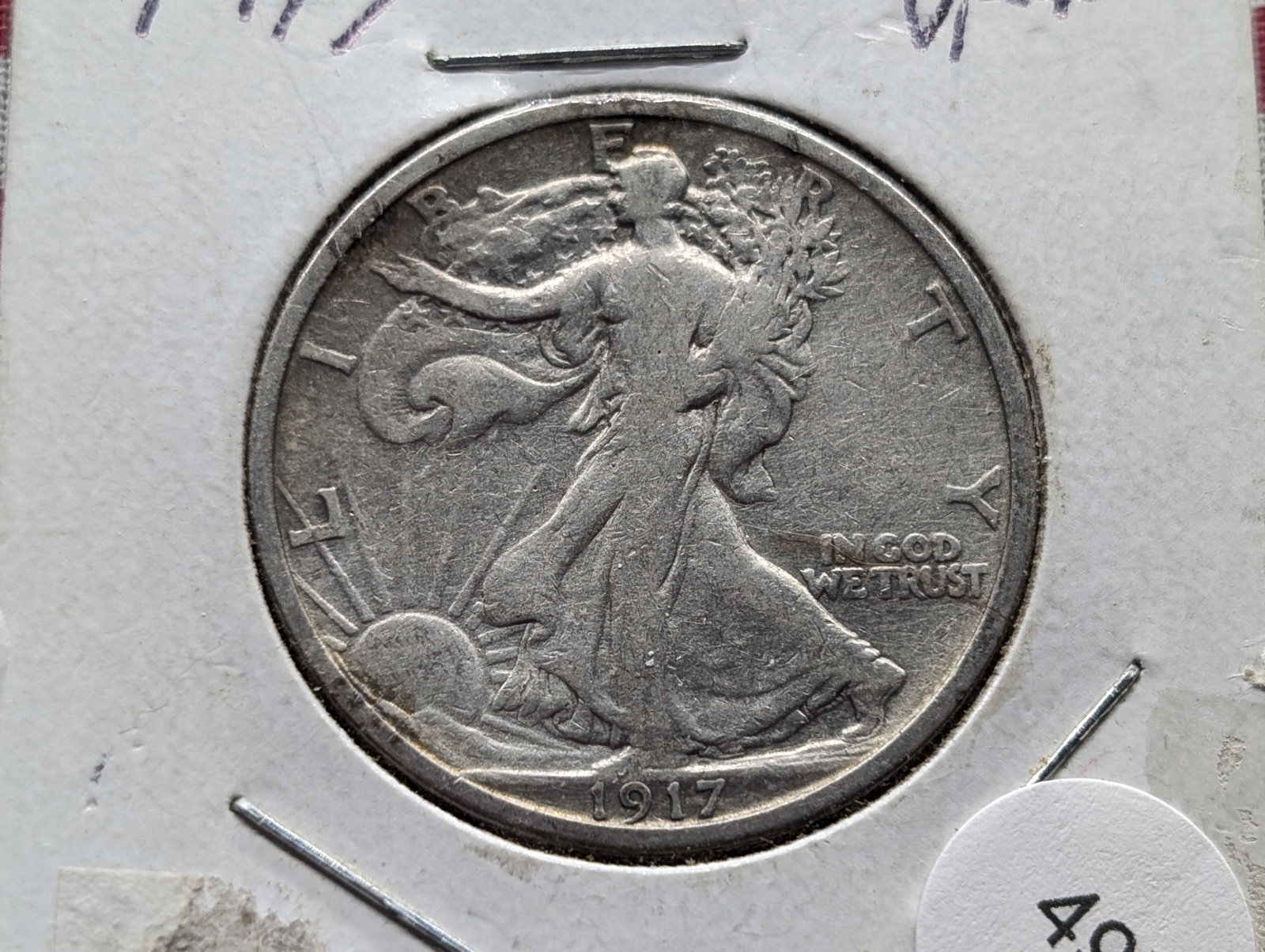 1917-P Walking Liberty Half Dollar: 1917-P Walking Liberty Half Dollar