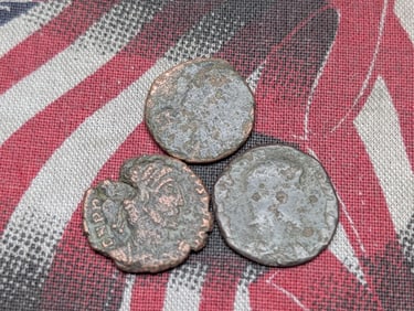 Three 367-375 AD Ancient Roman Coins, Over 1,600 years old