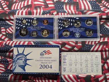 2004-S US Mint Proof Set In OGP w/COA - (11 Coins Total)! - Lower Mintage!