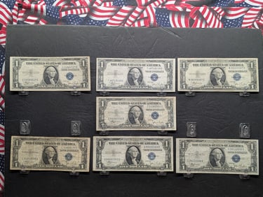 Lot of Seven (7) $1 1935-C Silver Certificates