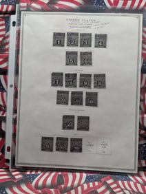 Sleeve of US Postal Note Stamps 1910-1917 Mint Used