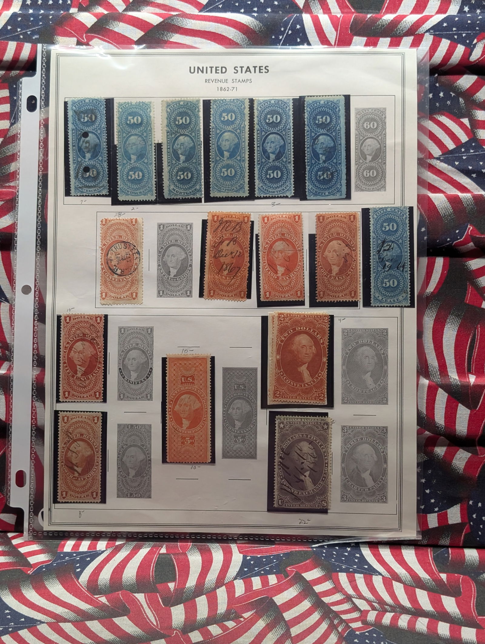 1862-71 US Revenue Stamps Rare (1 of 3)