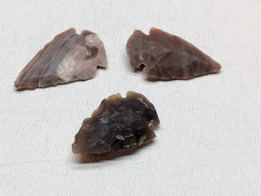 Three Modern Stoned Arrowheads