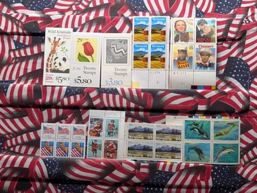 (10) Assorted US Plate Blocks Expensive All MOGNH