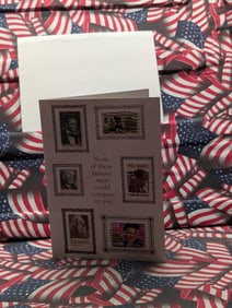 Unique Birthday Card w/ US Stamps New Mint