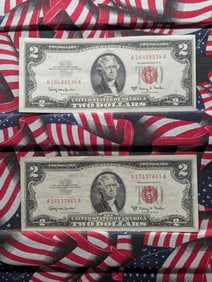 Lot of Two (2) 1963-A Legal Tender Notes