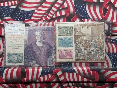Extremely Rare Voyages of Columbus US Stamps in Italian All MOGNH