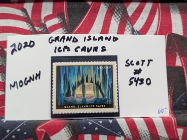 2020 US Grand Island Ice Caves Stamp MOGNH