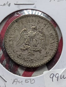 1924-M Mexican 1 Peso - 72% Silver, 16.66 Gr.