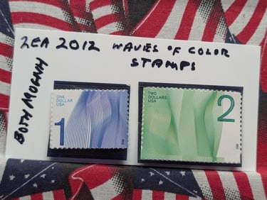 (2) 2012 Waves of Color Stamps MOGNH