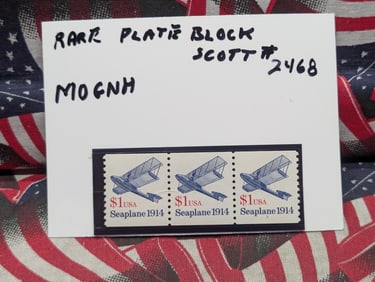 Rare US Plate Block 2468 MOGNH