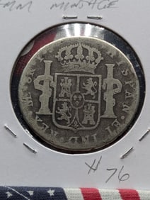 1808-ME Peru Eight Reals Coin - 89.6% Silver & 27.07 Gr.