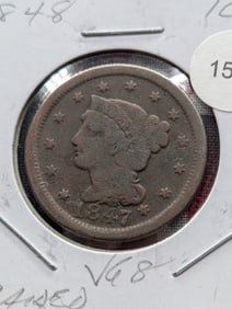 1847 Braided Hair Large Cent