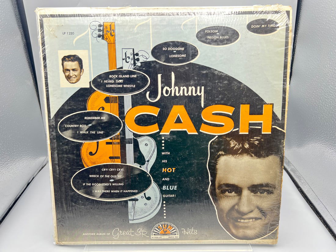 1957 Johnny Cash With His Hot And Blue Guitar Vinyl Album - SU 120 (1 of 6)