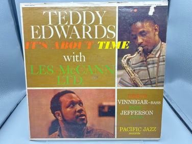 1960 Teddy Edwards With Les McCann Ltd. It's About Time Vinyl Album - PJ-6 - Seam Splitting