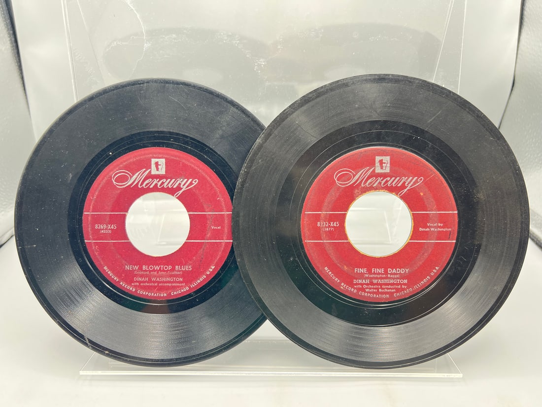 Lot of (2) Early 1950s Dinah Washington New Blowtop Blues/Trouble In Mind & I'm So Lonely I Could (1 of 2)