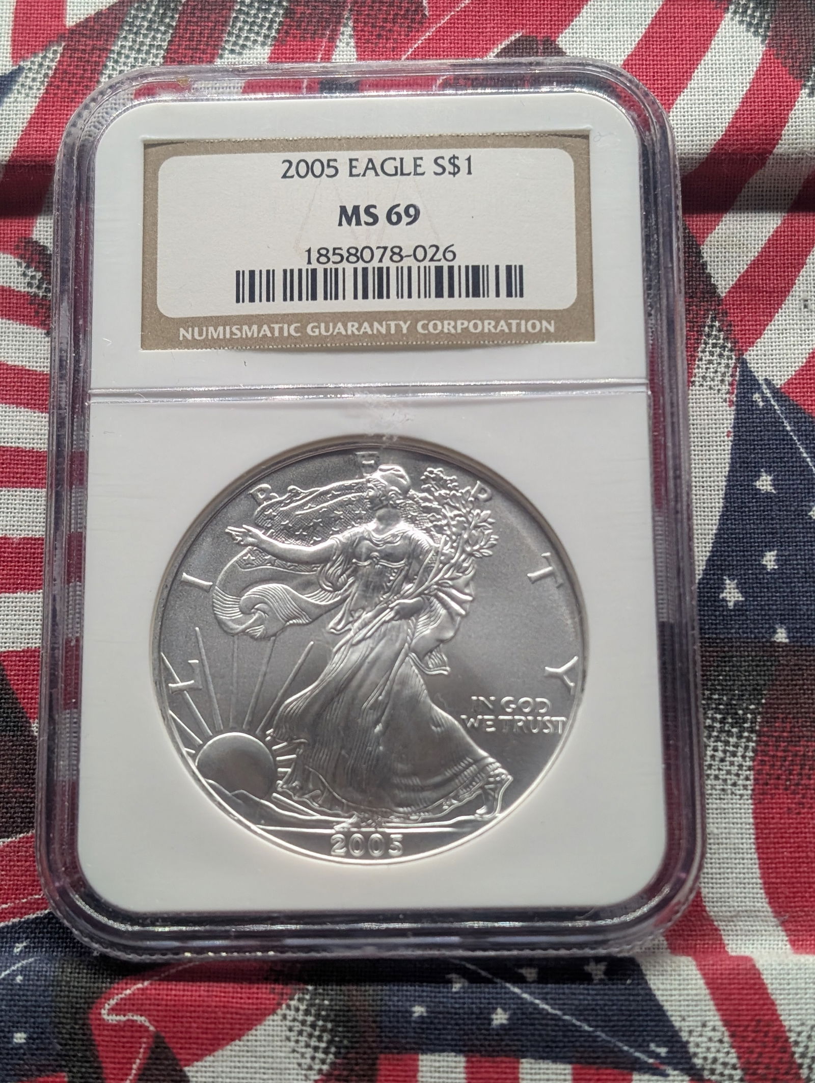 2005 American Silver Eagle - NGC MS69