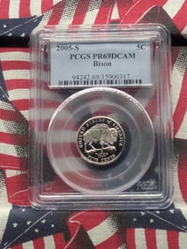 2005-S PROOF Jefferson Bison Nickel - PCGS PR69 DCAM