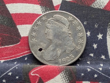 1825 Capped Bust Half Dollar w/ Hole