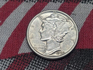 1929 Mercury Silver Dime - AU
